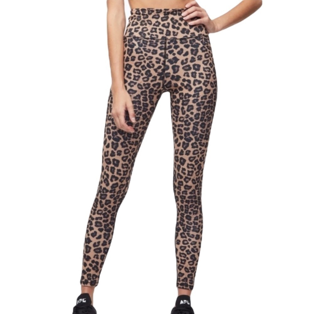 Good American Cheetah Core Strength High Waist Leggings Size 4/XL